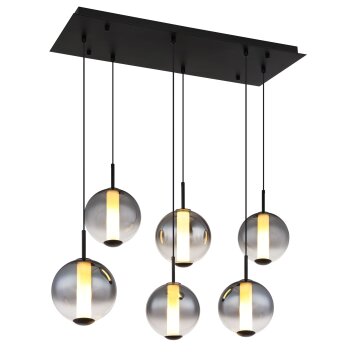 Globo Lacy Hanglamp LED Zwart, 1-licht