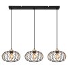 Globo Greys Hanglamp Zwart, 3-lichts