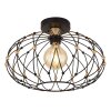 Globo Greys Plafondlamp Zwart, 1-licht
