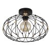Globo Greys Plafondlamp Zwart, 1-licht