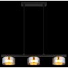 Globo Higgins Hanglamp Goud, Zwart, 3-lichts