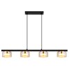 Globo Higgins Hanglamp Goud, Zwart, 4-lichts