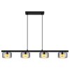 Globo Higgins Hanglamp Zwart, 4-lichts