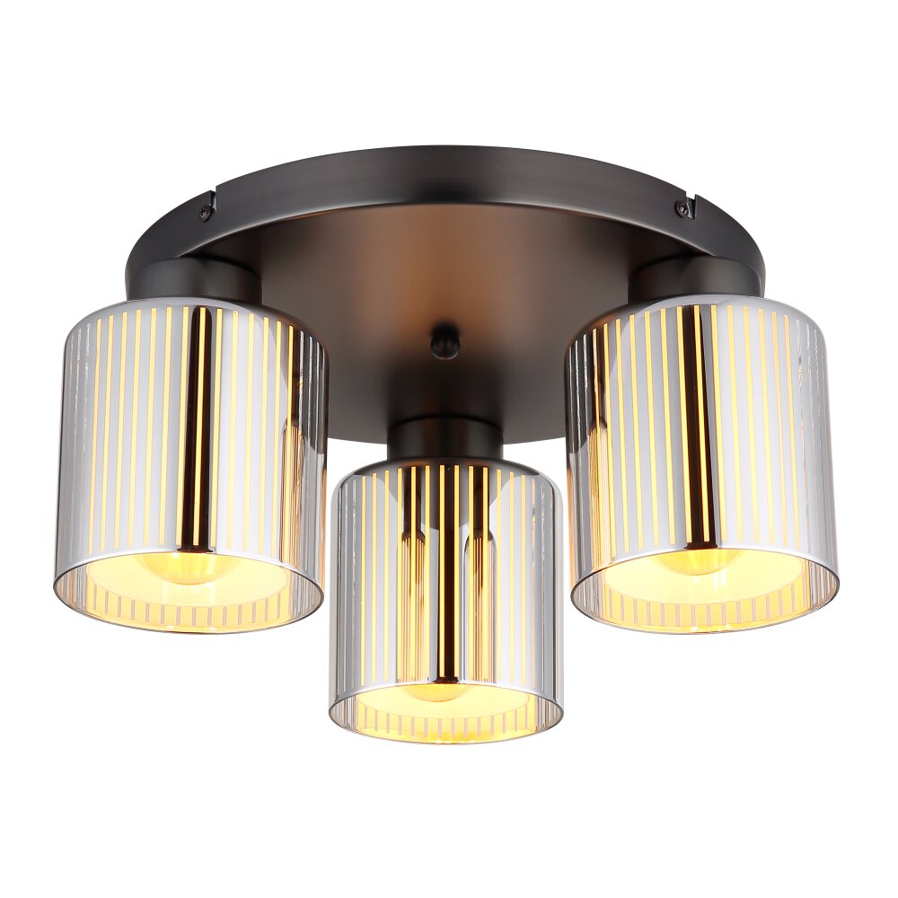 Globo Felicia Plafondlamp Zwart, 3-lichts main product photo