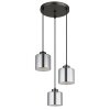 Globo Felicia Hanglamp Zwart, 3-lichts