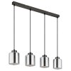 Globo Felicia Hanglamp Zwart, 4-lichts