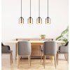 Globo Felicia Hanglamp Zwart, 4-lichts