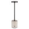 Globo Polina Tafellamp LED Chroom, Grijs, Zwart, 1-licht