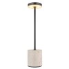 Globo Polina Tafellamp LED Chroom, Grijs, Zwart, 1-licht