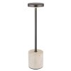 Globo Polina Tafellamp LED Chroom, Grijs, Zwart, 1-licht
