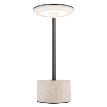 Globo Laurena Tafellamp LED Chroom, Grijs, Zwart, 1-licht