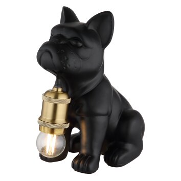 Globo Dogo Tafellamp Zwart, 1-licht