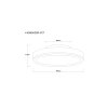 Globo Doro Plafondlamp LED Grijs, Zilver, 1-licht, Afstandsbediening