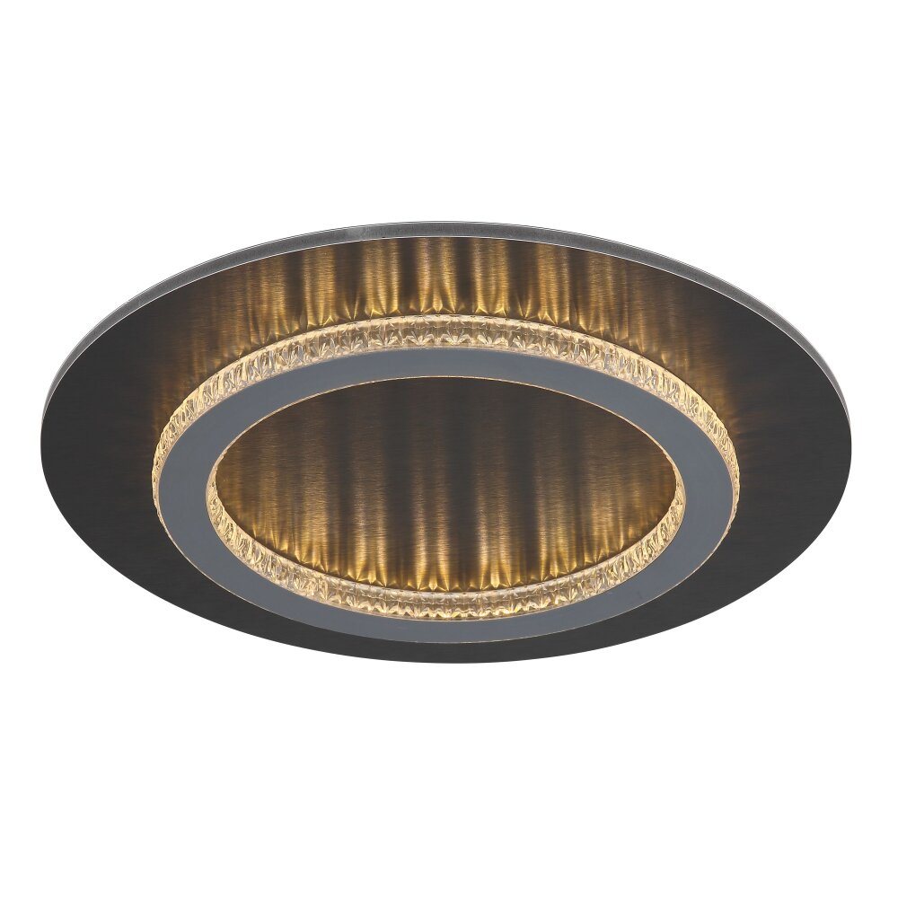 Globo Jayden Plafondlamp LED Antraciet, Zwart, 1-licht