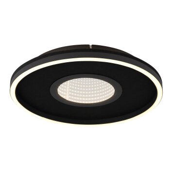 Globo Emory Plafondlamp LED Zwart, 1-licht
