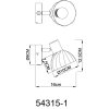 Globo Zachery Plafondlamp, Plafondspot, Wandlamp, Muurspot Nikkel mat, 1-licht