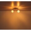 Globo Zachery Plafondlamp Nikkel mat, 2-lichts
