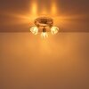 Globo Zachery Plafondlamp Nikkel mat, 3-lichts