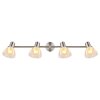 Globo Zachery Plafondlamp Nikkel mat, 4-lichts