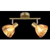 Globo Zachery Plafondlamp Messing, 2-lichts