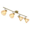 Globo Zachery Plafondlamp Messing, 4-lichts