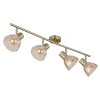 Globo Zachery Plafondlamp Messing, 4-lichts