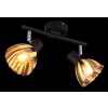 Globo Zachery Plafondlamp Zwart, 2-lichts