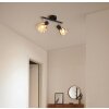 Globo Zachery Plafondlamp Zwart, 2-lichts