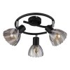 Globo Zachery Plafondlamp Zwart, 3-lichts