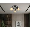 Globo Zachery Plafondlamp Zwart, 3-lichts