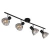 Globo Zachery Plafondlamp Zwart, 4-lichts
