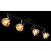 Globo Zachery Plafondlamp Zwart, 4-lichts