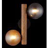 Globo Riha Wandlamp Donkerbruin, Zwart, 2-lichts