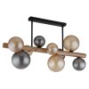 Globo Riha Plafondlamp Donkerbruin, Zwart, 9-lichts
