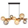 Globo Riha Hanglamp Donkerbruin, Zwart, 9-lichts