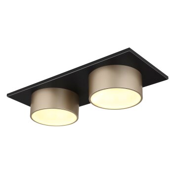 Globo Raymond Plafondlamp LED Antraciet, Zwart, 1-licht