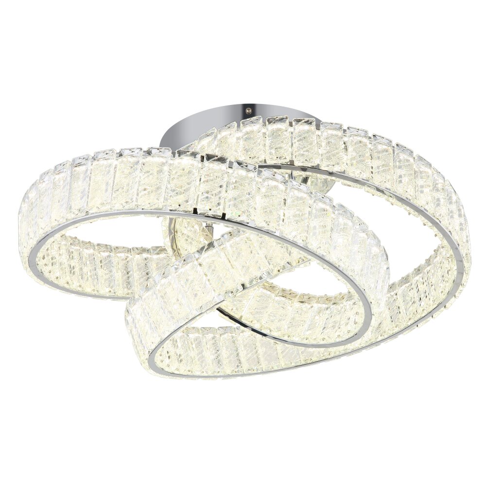 Globo Mucky Plafondlamp LED Chroom, 1-licht, Afstandsbediening main product photo