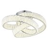 Globo Mucky Plafondlamp LED Chroom, 1-licht, Afstandsbediening