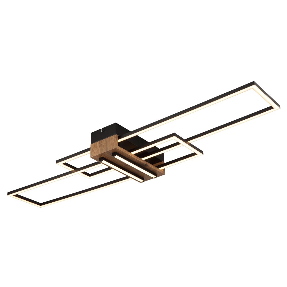Globo Dakari Plafondlamp LED Natuurlijke kleuren, Zwart, 1-licht main product photo