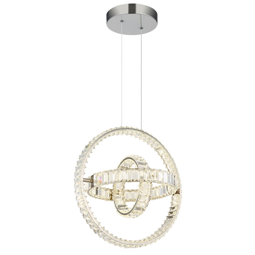 Globo Neil Hanglamp LED Chroom, 1-licht, Afstandsbediening main product photo