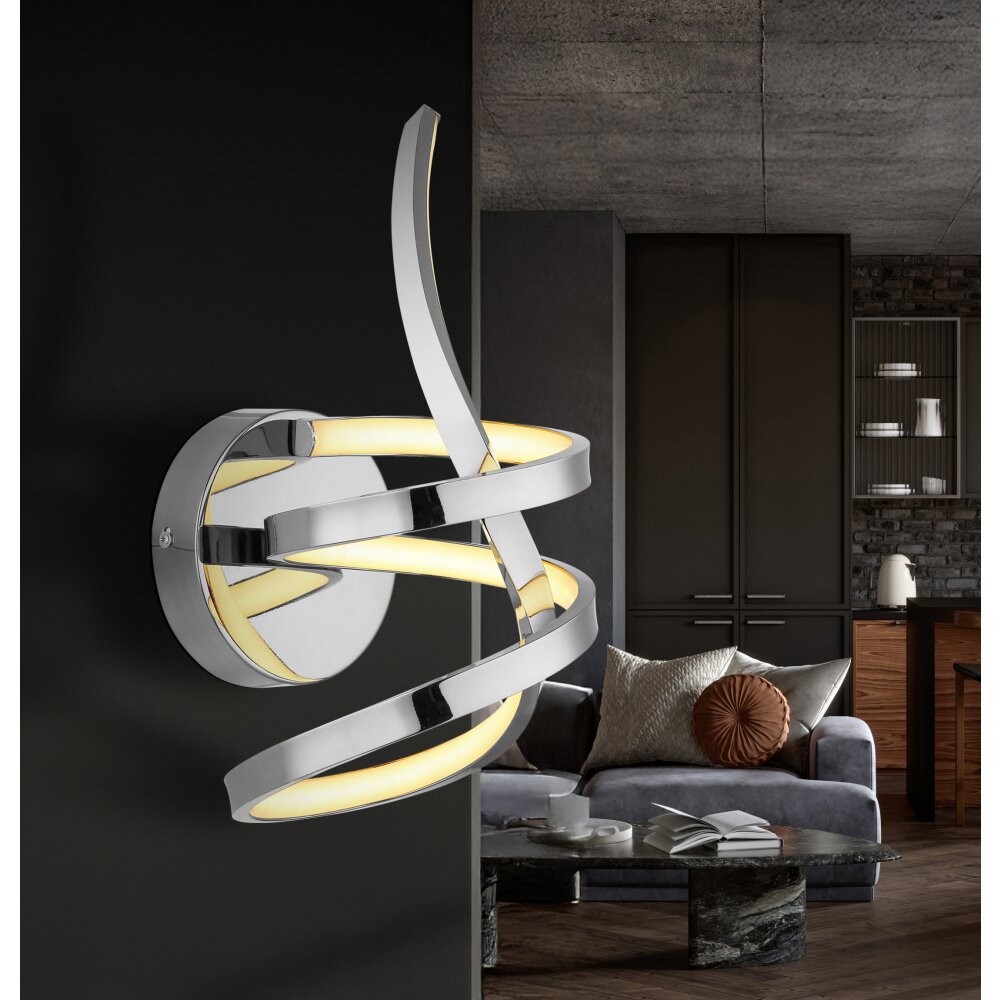 Globo Iduna Plafondlamp LED Chroom, 1-licht