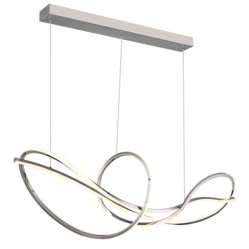 Globo Iduna Hanglamp LED Chroom, 1-licht, Afstandsbediening