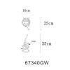 Globo Iduna Plafondlamp LED Goud, 1-licht