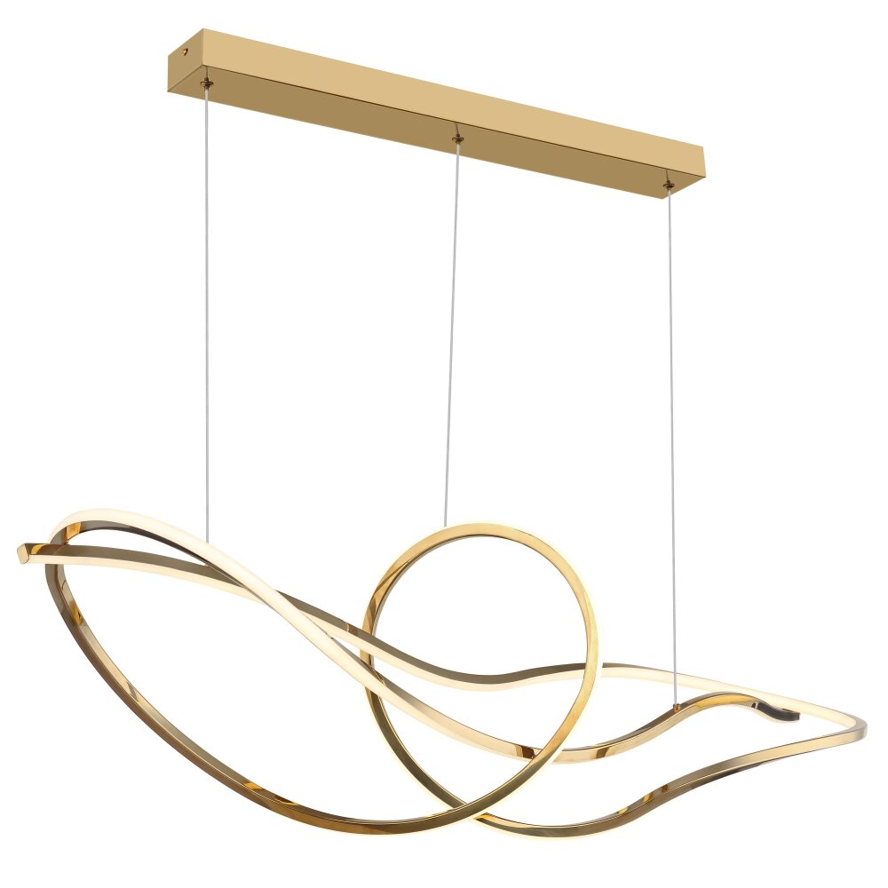 Globo Iduna Hanglamp LED Goud, 1-licht, Afstandsbediening main product photo