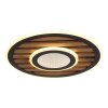 Globo Woody Plafondlamp LED Natuurlijke kleuren, Zwart, 1-licht