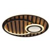 Globo Woody Plafondlamp LED Natuurlijke kleuren, Zwart, 1-licht
