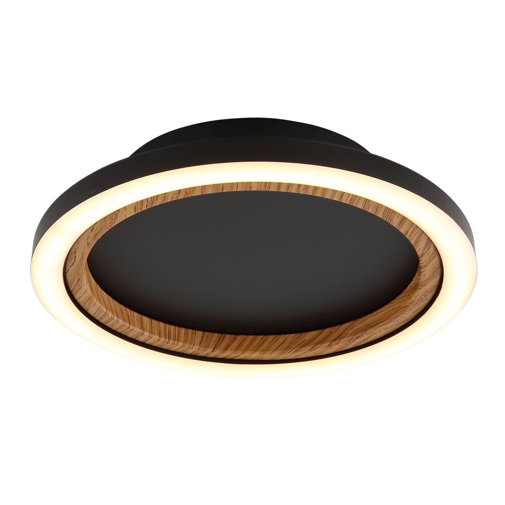Globo Dakari Plafondlamp LED Zwart, 1-licht main product photo