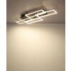 Globo Jeffry Plafondlamp LED Antraciet, Zwart, 1-licht, Afstandsbediening