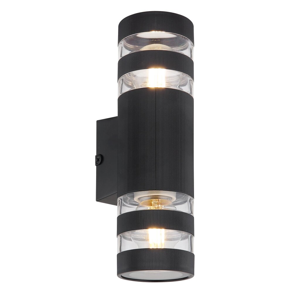 Globo Hayes Wandlamp Zwart, 2-lichts main product photo