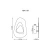 Globo Dorsey Wandlamp LED Messing, 1-licht